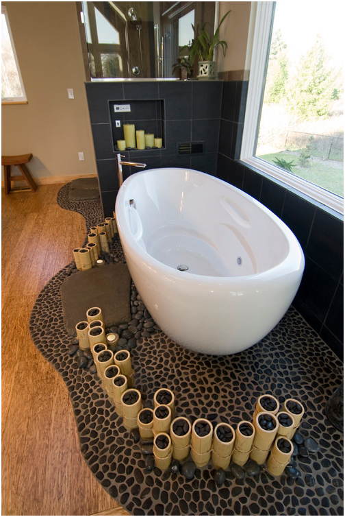 Black-Pebble-Tile-Spa-Like-Tub-Surround